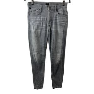 CITIZENS OF HUMANITY Womens Gray Cotton Blend Mid-Rise Skinny Denim Jeans Sz 27